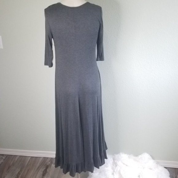 NWT JOSEPH WALKER Gray Long Dress Medium - Picture 2 of 7